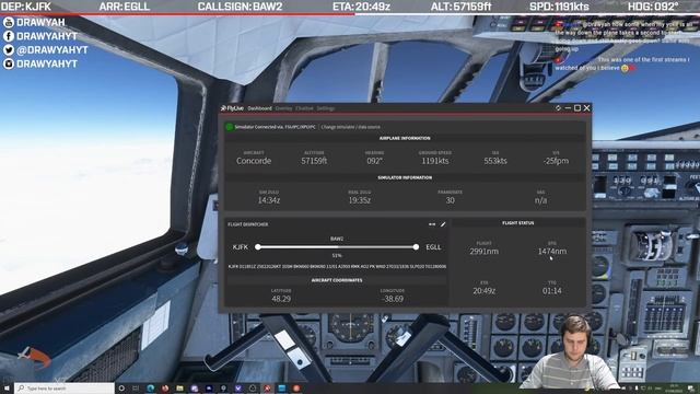 [MSFS] New York JFK to London Heathrow - Concorde British Airways｜Drawyah смотреть онлайн
