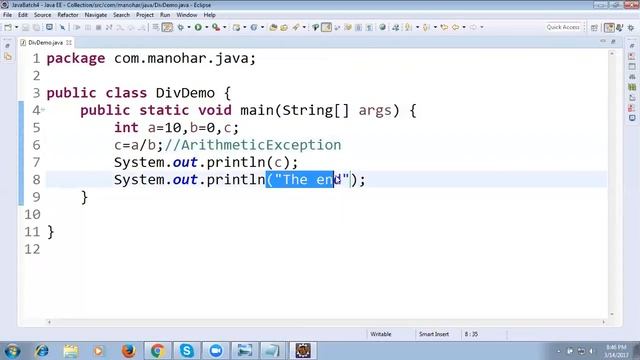 Java For Beginners[Exception handling video1 by Manohar Papasani] смотреть онлайн