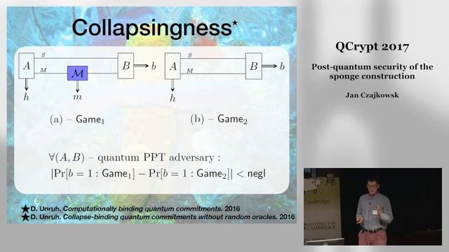 QCrypt2017 We24 Post quantum security of the sponge construction смотреть онлайн