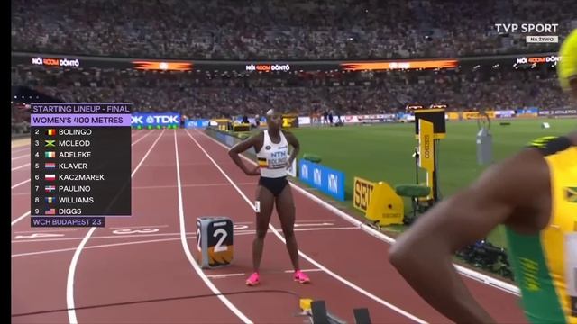 MŚ w LA Budapeszt 2023 Finał 400mK Natalia Kaczmarek смотреть онлайн