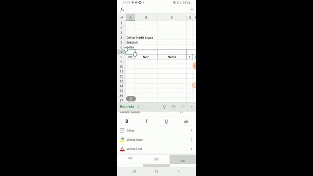 Cara Membuat Tabel di Excel Android || Bikin Absensi Pakai Hp (Office Android) смотреть онлайн