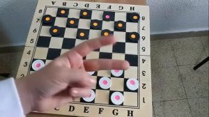 Урок по шашкам для детей №1. Простая ловушка