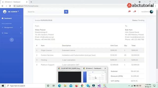 POS-21: Inventory & POS Invoice template setup using Bootstrap смотреть онлайн