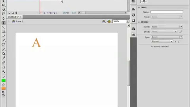 038 Превращение текста в Adobe Flash CS4 смотреть онлайн