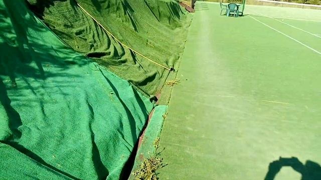 Строительство теннисного корта. Показываю, как выглядит этот корт через две зимы.