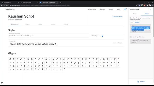 How to use Google Font in CodePen or Editor || HTML , CSS смотреть онлайн