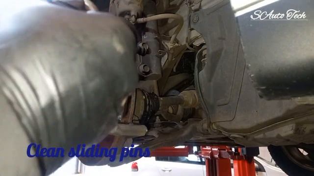 Nissan Tiida - Front Brake pads replacement смотреть онлайн