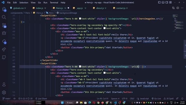 Design Hero section with Swiper Js смотреть онлайн