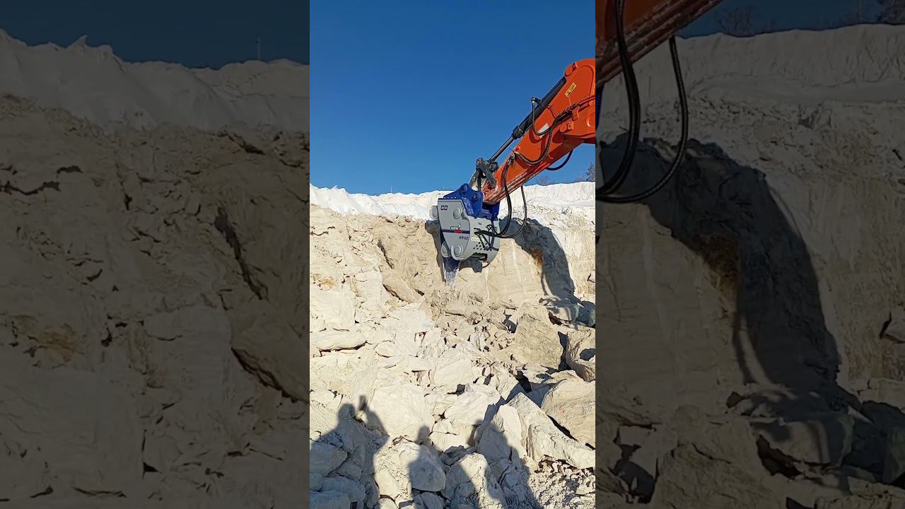 Механизированная добыча горной породы с Hammer Xcentric Ripper #спецтехника #экскаватор #бвр смотреть онлайн