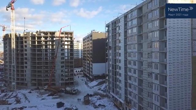 Ход строительства ЖК New Time в Приморском районе. Март 2021 смотреть онлайн