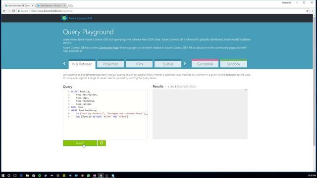 Azure Cosmos DB - querying the Core (SQL) API (part 1) смотреть онлайн