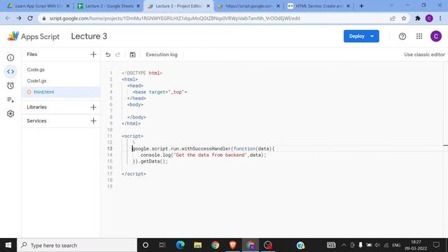 How to pass data from frontend to backend and viceversa using Google App Script. смотреть онлайн