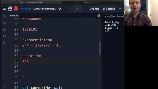 Python Tutorial: converting binary numbers 2 смотреть онлайн