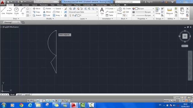 AutoCAD Mirror Command Tutorial смотреть онлайн