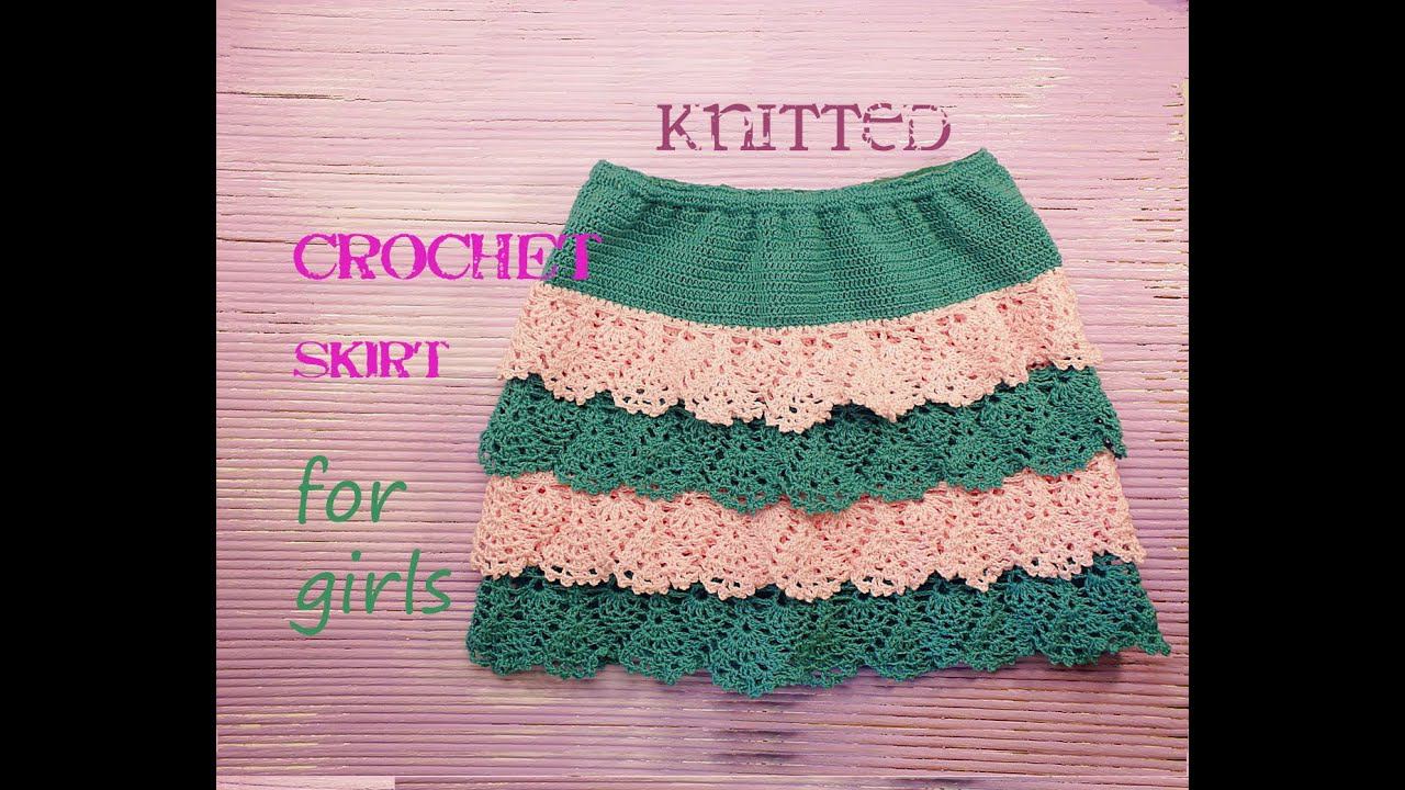 ❤️⭐ Летняя юбка для девочки крючком, для начинающих # knitted crochet skirt for girls смотреть онлайн