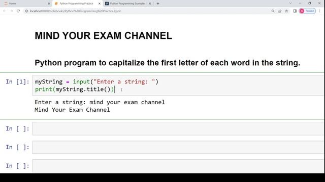 Capitalize first letter of each word in string | Python Programming for Beginners | Basics of Pytho смотреть онлайн