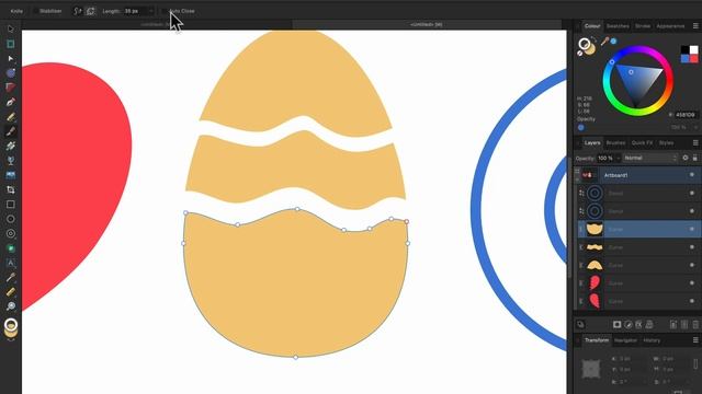 Knife Tool and Scissors Tool Now You Can Cut and Divide objects in Affinity Designer V2 смотреть онлайн