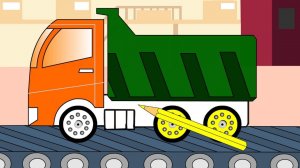 Мультик про машины. Раскрашиваем Дорожно - Строительную технику. Учим цвета