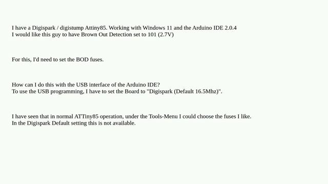 Arduino: How to burn fuses in Digistump ATTiny85 with the Arduino IDE смотреть онлайн
