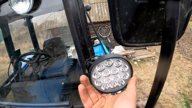МТЗ 82, МОЙ СПОСОБ установки светодиодных фар!!