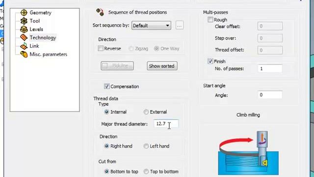 Using The Thread Milling Operation In SolidCAM смотреть онлайн