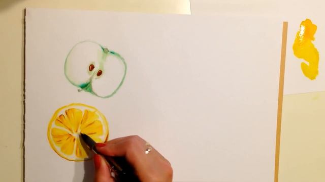 Как быстро и легко нарисовать фрукты акварелью (How to draw watercolor fruits) смотреть онлайн