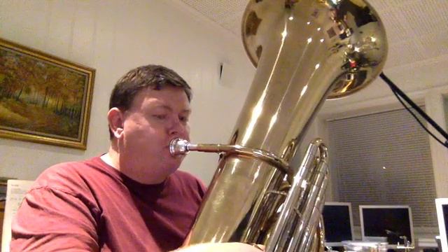 Bb tuba microphone testing AKG C214 смотреть онлайн