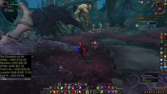 Death's End Destruction--Venthyr Campaign--WoW Shadowlands смотреть онлайн
