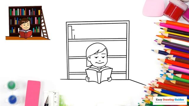 How to Draw a Library in a Few Easy Steps: Drawing Tutorial for Beginner Artists смотреть онлайн