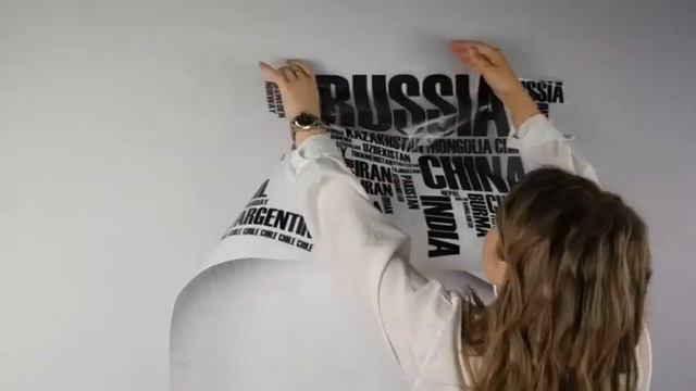 VEROL / Интерьерные наклейки "Карта мира" на стену для интерьера самоклеящаяся пленка в детскую смотреть онлайн