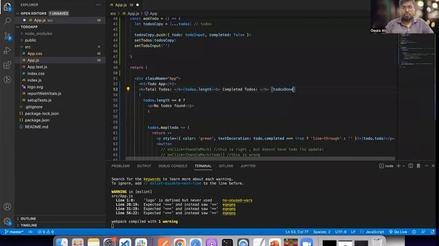 React JS Todo Application Part 2 in Urdu/Hindi | Delete, show total todos, and completed todos смотреть онлайн