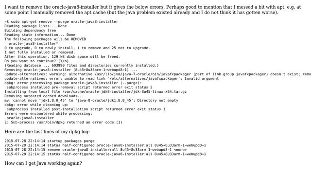 dpkg broken by oracle-java8-installer (2 Solutions!!) смотреть онлайн