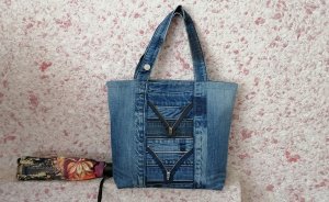 Сумка из старых джинсов #34.