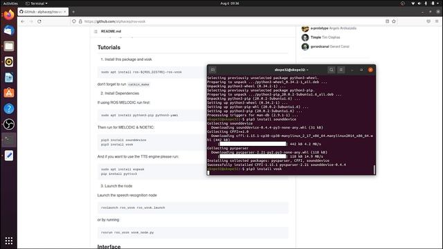 Speech Recognition : ROS Vosk смотреть онлайн