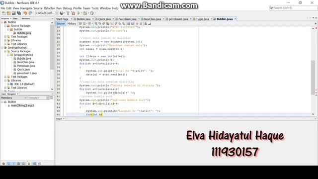 Program Bubble Short Menggunakan Java dan Program Quick Sort Menggunakan PHP смотреть онлайн