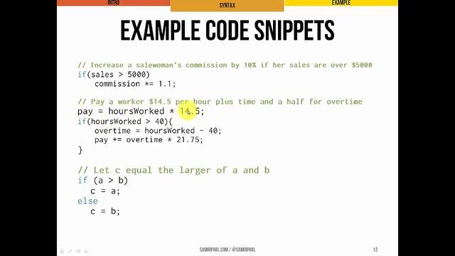 Conditionals: if and if/else in Java смотреть онлайн
