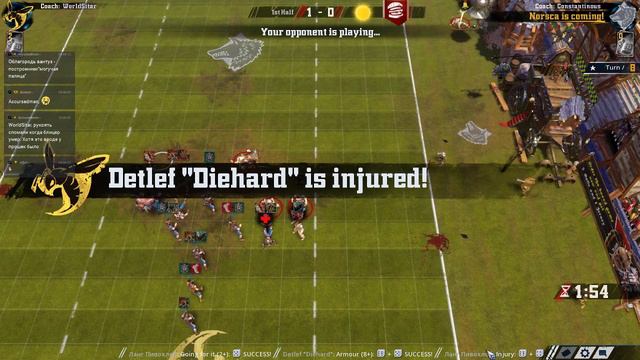 Blood Bowl 2. ЛМС. Хуманы - Норсы. смотреть онлайн