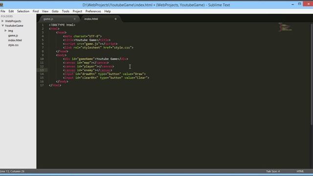 Как создать игру на HTML5 - 8 - Создаем врага смотреть онлайн