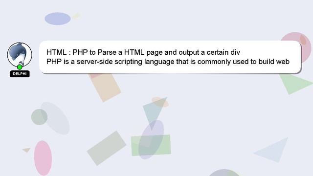 HTML : PHP to Parse a HTML page and output a certain div смотреть онлайн