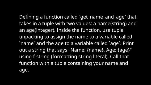 Tuple Unpacking 20 - Tuple Unpacking with python functions смотреть онлайн