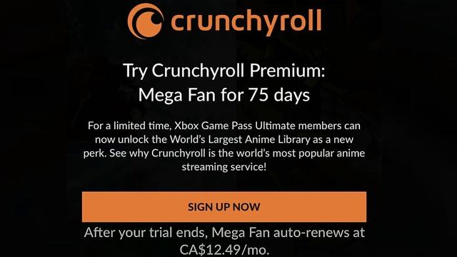 How To Get Free Crunchyroll Premium For 75 Days (Xbox Game Pass Ultimate Only)