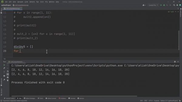 4.7 List and Dictionary Comprehension - Python