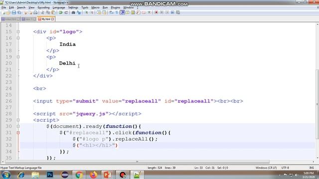 jQuery Lecture - 27 ReplaceAll Method Tutorial in Hindi / Urdu смотреть онлайн
