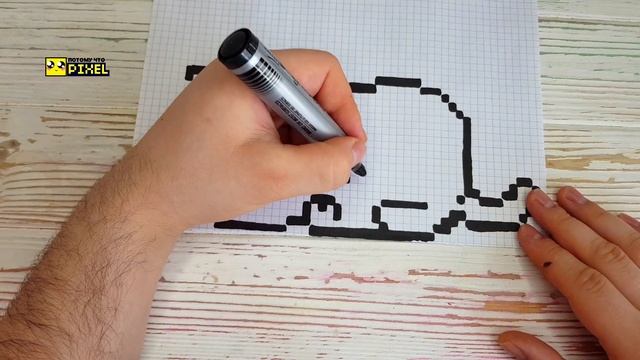 КОШЕЧКА С СЕРДЕЧКАМИ - РИСУНКИ ПО КЛЕТОЧКАМ ! PIXEL ART смотреть онлайн