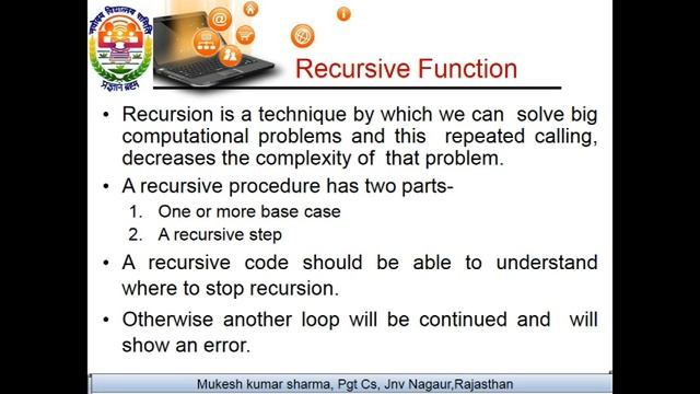 Recursion |Python | CBSE 12th | Full Chapter смотреть онлайн
