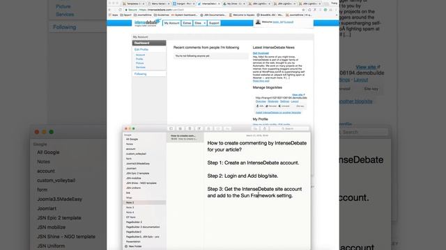 JSN Sun Framework Tutorials | Video 13: IntenseDebate Commenting Configuration смотреть онлайн
