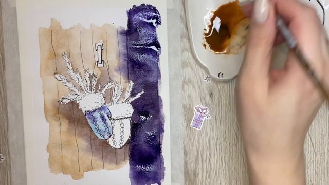 Как нарисовать новогодний домик. Скетчинг для начинающих. День 23. смотреть онлайн