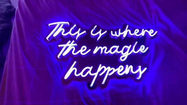 Neon Beach | 'This Is Where The Magic Happens' Blue Sign смотреть онлайн