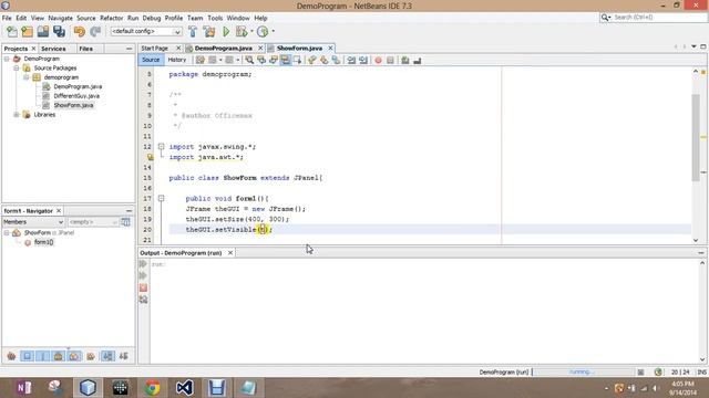 Creating a new JPanel and JFrame смотреть онлайн