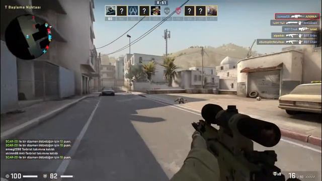 CS GO , COUNTER STRİKE , SCAR 20 PEŞ PEŞE 14 KİLL смотреть онлайн